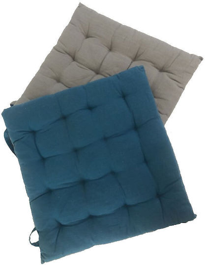 Kipper Gartenstuhlkissen Duo Emerald / Light Grey 40x40cm.