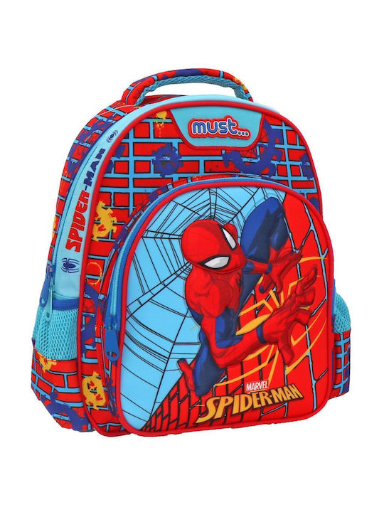 Must Spiderman On The Wall School Bag Backpack Kindergarten Multicolored