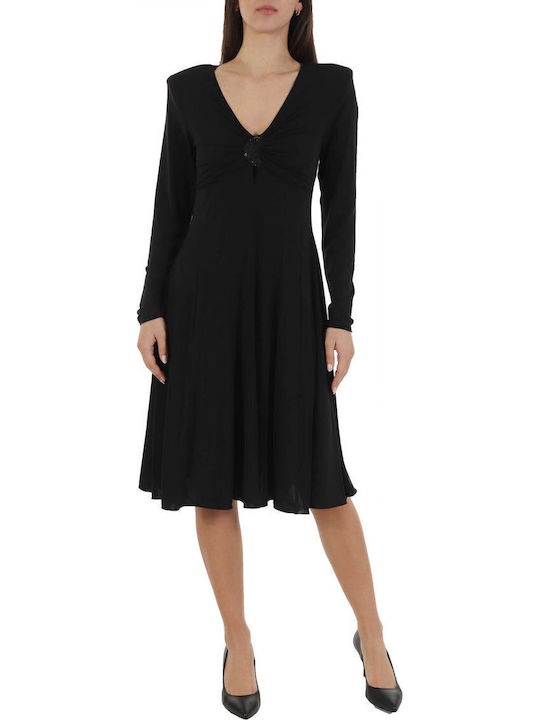 Midi Damenkleid Schwarz