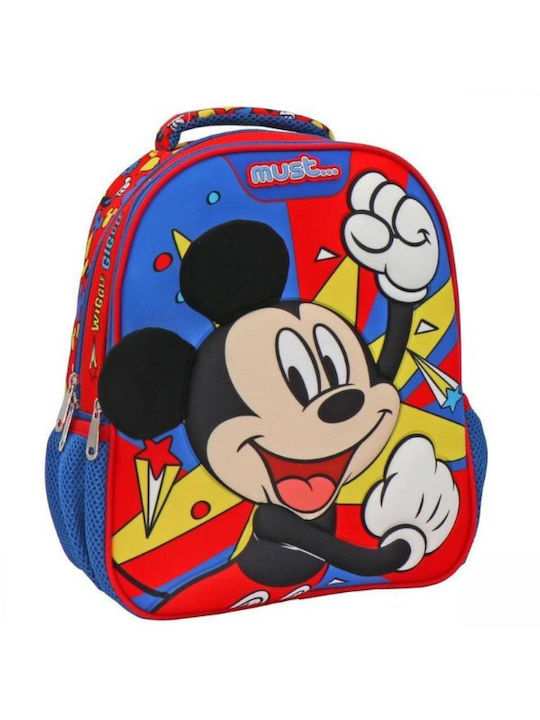 Must Mickey Wiggle Giggle Ghiozdan Școlar de Spate Grădinița Multicolor