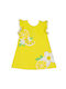 Mayoral Kids Dress Set with Accessories Floral Sleeveless Yellow.