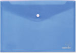 Typotrust File Folder with Button for A5 Sheets Blue