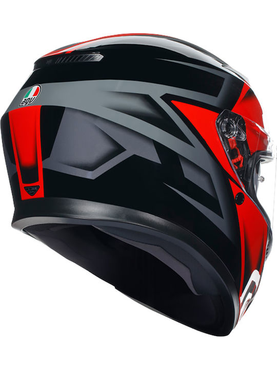 AGV K3 Compound Matt Black/Red Motorradhelm Vol...