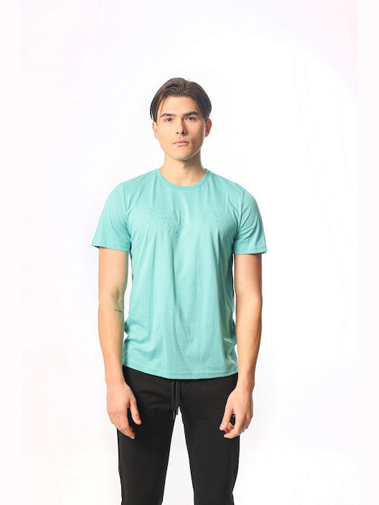 Paco & Co T-shirt Bărbătesc cu Mânecă Scurtă Turquoise