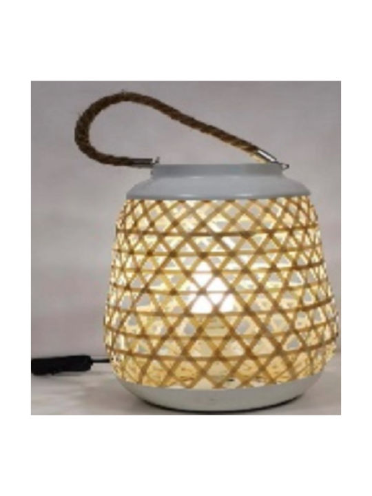 Dekorative Lampe Laterna mit Fassung für Lampe E27 Weiß