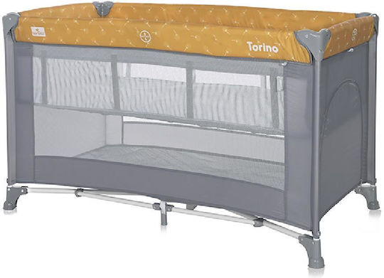 Lorelli Torino Playpen 2 Levels with Mattress Lemon Curry Floral 127x68cm
