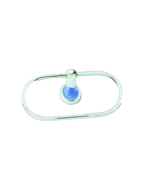 Gloria Siel Single Wall-Mounted Bathroom Ring Silver