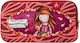 Santoro Fire in my Heart Pencil Case Red