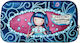 Santoro Walking on Water Pencil Case Blue