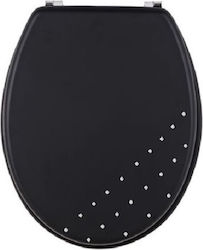 Wooden Toilet Seat Black P-4024 43cm