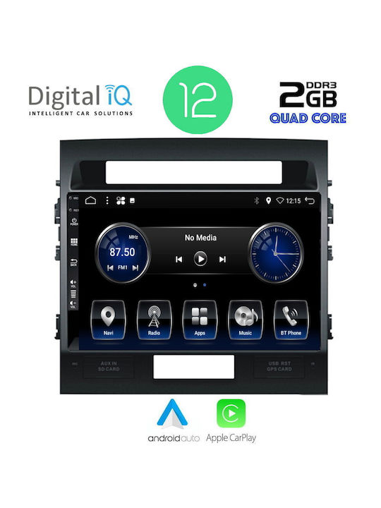 Digital IQ Car Audio System for Toyota Land Cruiser 2008-2015 (Bluetooth/USB/AUX/WiFi/GPS/Apple-Carplay/CD) with Touch Screen 10.1"