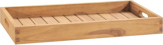 vidaXL Holz Rechteckig Serviertablett mit Griffen in Braun Farbe 60x35x7cm 315456 1Stück