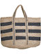 Ble Resort Collection Wicker Beach Bag Beige