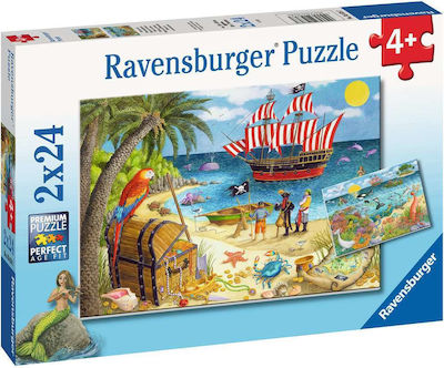 Puzzle pentru Copii Pirates and Mermaids pentru 4++ Ani 48buc Ravensburger