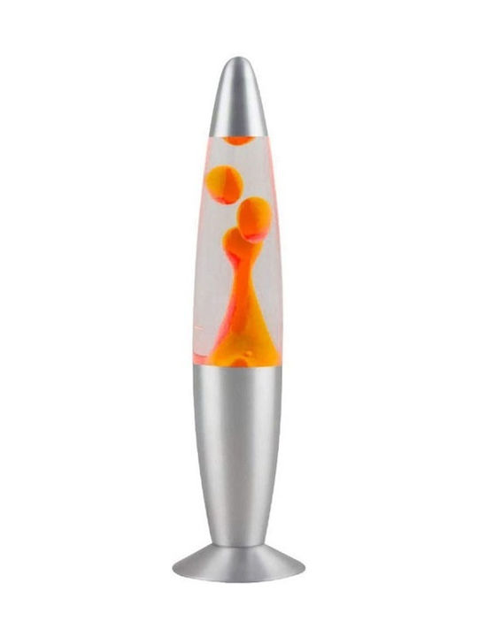 Dekorative Tischlampe Lavalampe in Orange Farbe