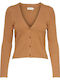 Women's Cardigan with Buttons Brown Sugar