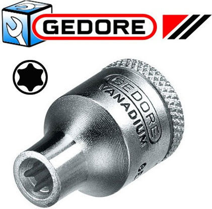 Gedore Καρυδάκι Torx με Καρέ Υποδοχής 1/2" Μέγεθος E18