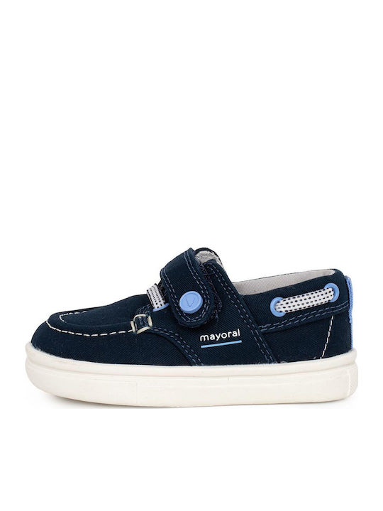 Mayoral Boys Suede Moccasins with Velcro Blue