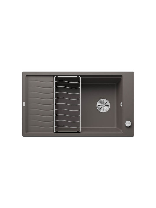 Blanco Elon Xl 8 S PuraDur 527255 Drop-In Spüle aus Verbundgranulat B86xT50cm Volcano Grey