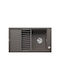 Blanco Elon Xl 8 S PuraDur 527255 Drop-In Spüle aus Verbundgranulat B86xT50cm Volcano Grey