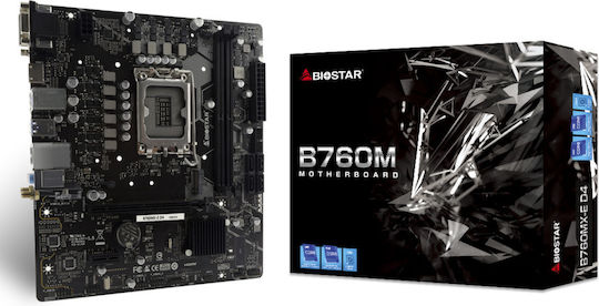 Biostar B760MX-E D4 Ver. 6.0 Motherboard Micro ATX με Intel 1700 Socket