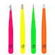 W7 Cosmetics Τσιμπιδάκια Φρυδιών Glow Getter Neon Πολύχρωμα 4τμχ