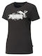 Puma Damen Sportlich T-shirt Schwarz