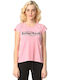 Paco & Co Γυναικείο T-shirt Ροζ με Στάμπα