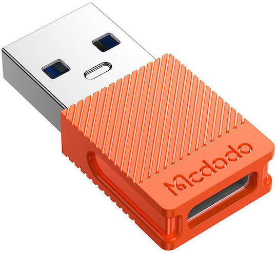 Mcdodo Μετατροπέας USB-A male σε USB-C female Κόκκινο 1τμχ OT-6550