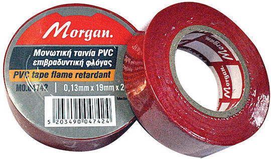 Morgan Μονωτική Ταινία 19mm x 18.3m Κόκκινη