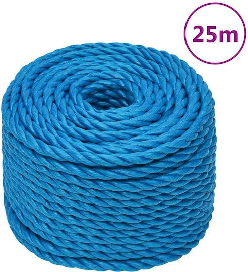 vidaXL Σχοινί Διαμέτρου 16mm με Μήκος 25m Μπλε Σχοινί Εργασίας Μπλε 16χιλ. 25μ. από Πολυπροπυλένιο