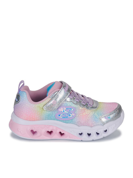 Flutter Heart Kinder Sneakers mit Klettverschluss & Lichtern Rosa
