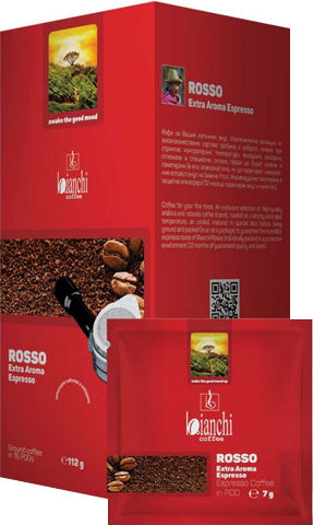 Bianchi Coffee Κάψουλες Espresso Rosso Συμβατές με Μηχανή E.S.E. Pod 16caps