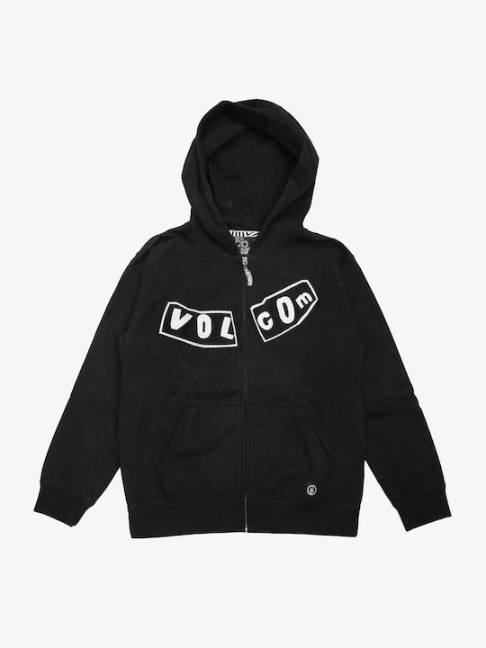 Volcom Kids Sweatshirt Cardigan with Hood Black