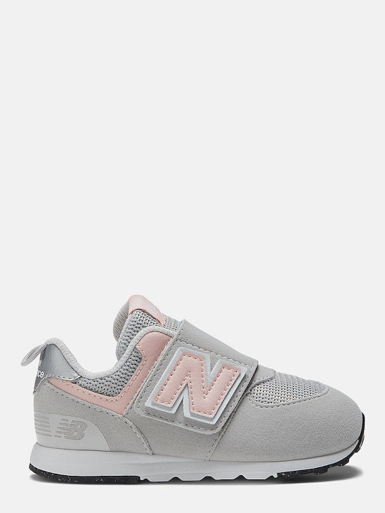 New Balance 574 Hook & Loop Kids Sneakers with ...