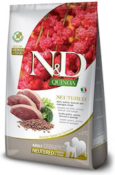 Farmina N&D Quinoa Neutered Medium/Maxi 12kg Ξηρά Τροφή χωρίς Σιτηρά για Ενήλικους Στειρωμένους Σκύλους Μεσαίων & Μεγαλόσωμων Φυλών με Πάπια