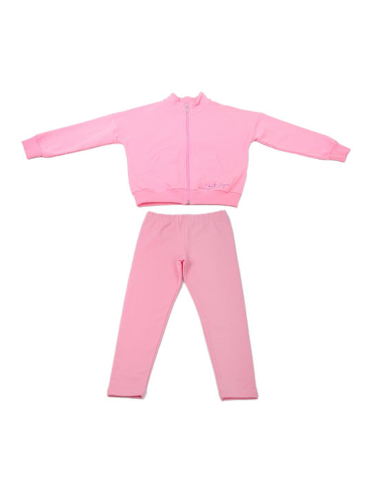 Joyce Kids Set with Leggings Winter 2pcs Pink