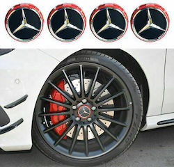 Radnabenkappen Abdeckungen Mercedes Benz mit Innendurchmesser 75mm Schwarz 4Stück