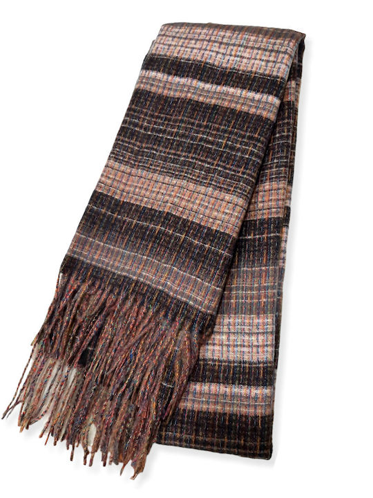 Verde 06-0713 Women's Wool Scarf Brown