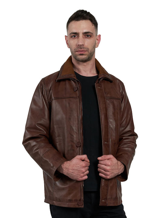 Men's Leather Jacket Alexander - Koniak