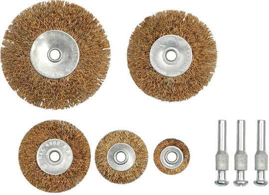 Compass 06990 Perie de sârmă pentru roată dublă 6mm Set de 5buc