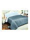 Raute Tagesdecke Einzelbett Mikrofaser Petrol / Light Grey 160x220cm