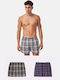 Men's Boxers Grey/Navy Checkered 2Pack