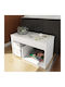Rectangular Side Coffee Table Rosana Wooden White W35xL29.5xH60cm GP042-0092 1