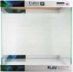 Blau Aquaristic Cubic Aquascasping 91 Aquarium mit einer Kapazität von 91Es mit 45x45x45cm.