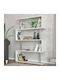 Bibliotecă Sunrise Albă 90x25x129cm