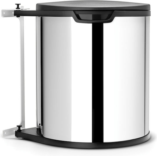 Brabantia Κάδος Απορριμμάτων για Ντουλάπι από Ανοξείδωτο Ατσάλι Brilliant Steel 15lt