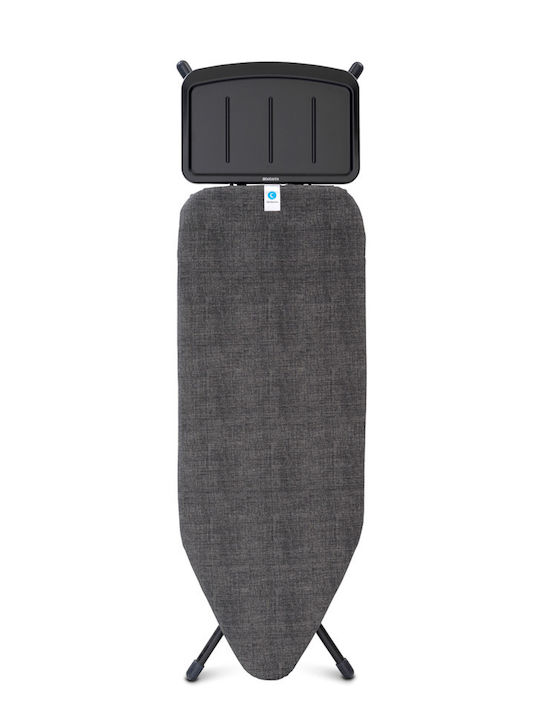 Brabantia C Ironing Board for Steam Iron Foldable Denim Black 124x45x98cm