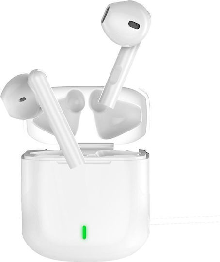 XO X20 Square Ring TWS In-ear Bluetooth Handsfree Ακουστικά με Θήκη Φόρτισης Λευκά