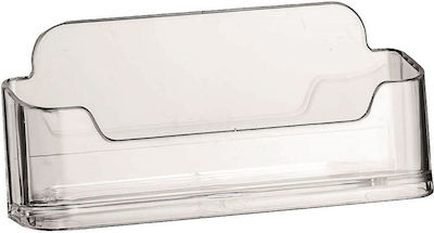 Plastic Card Holder in Transparent Color 3.7x11.9x11.9cm.